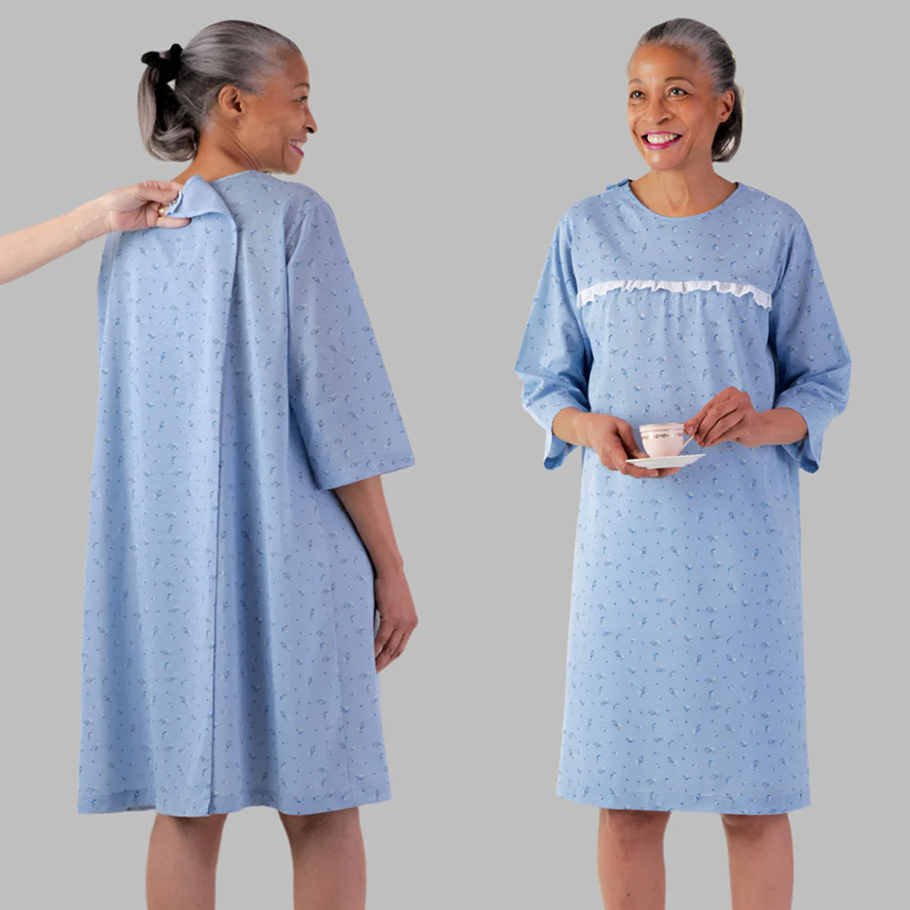 Knit Open Back Nightgown