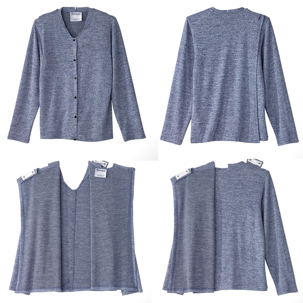 Women's Open Back Knit Button Top