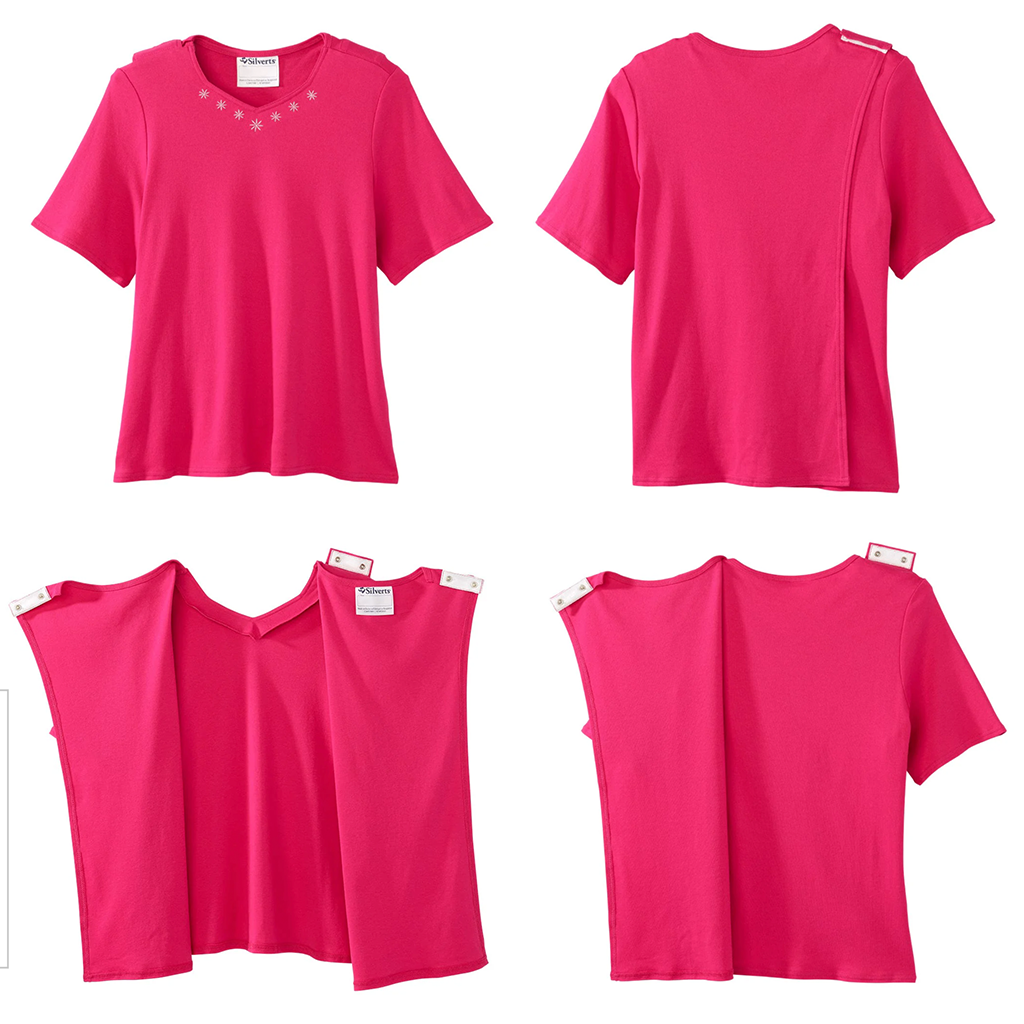 Blusa adaptativa suave con bordado