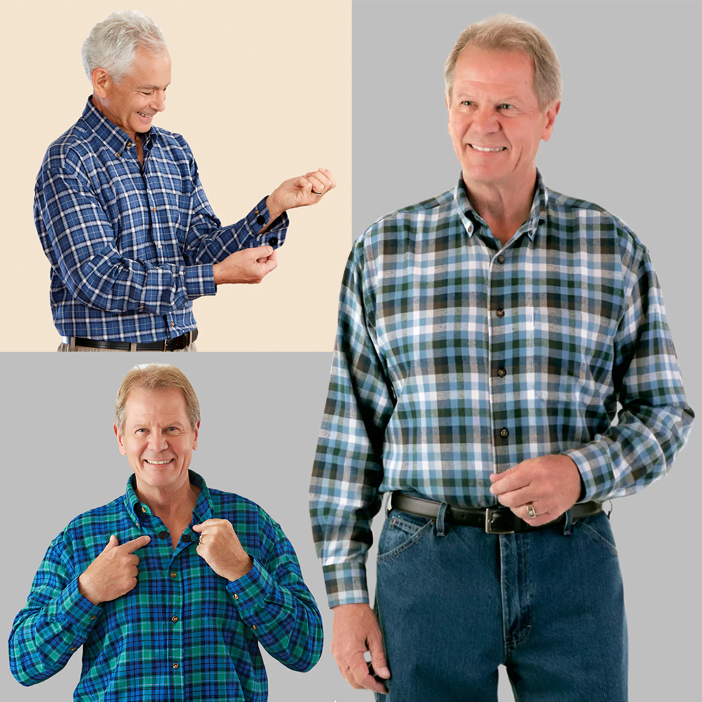 Flannel Shirt With VELCRO® Fasteners