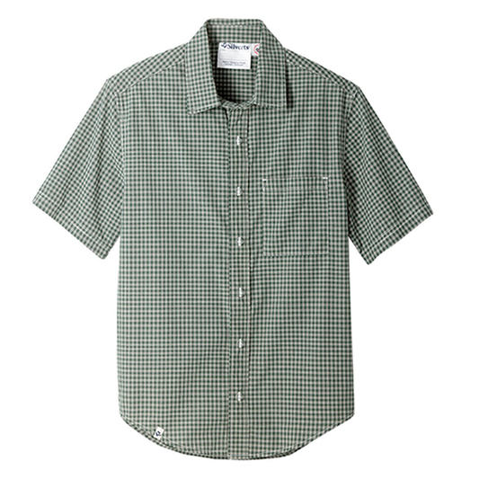 Magnetic Buttons Mens Short Sleeve Shirt