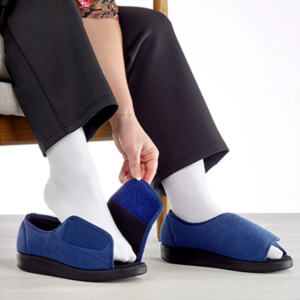 *Women’s Open-Toe Shoes – Adjustable Fit (Regular to Extra Wide)