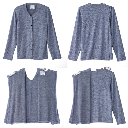 Women's Open Back Knit Button Top